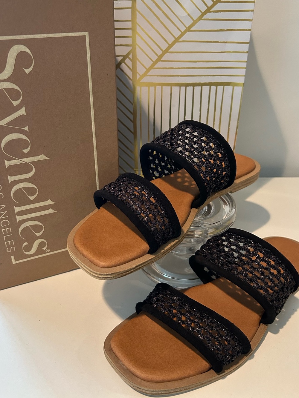 ✨ Seychelles Waterlily Black Suede Leather Sandals | Size 8.5 | New in Box
